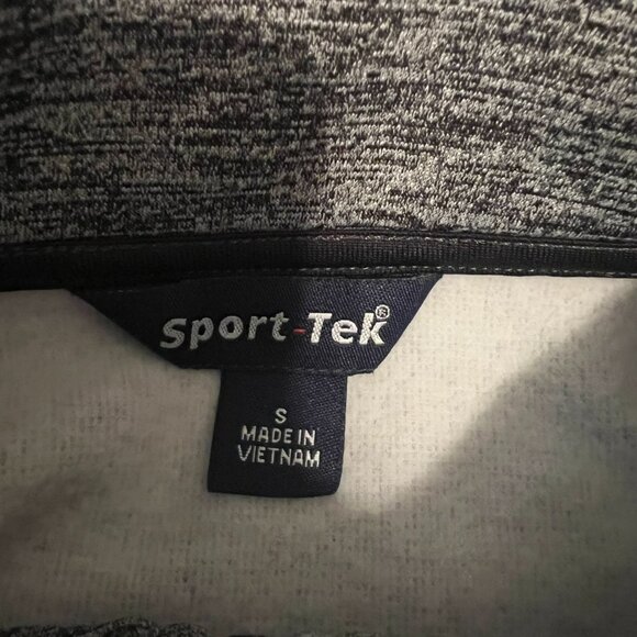 Sport Tek Size Small Heather Grey Fleece Kappa Psi Half Zip Jacket - Picture 4 of 6